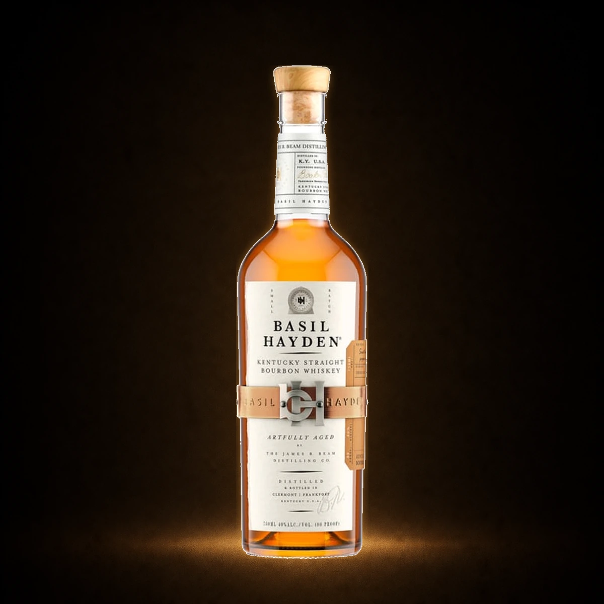 BASIL HAYDEN'S BOURBON – bottle view 1