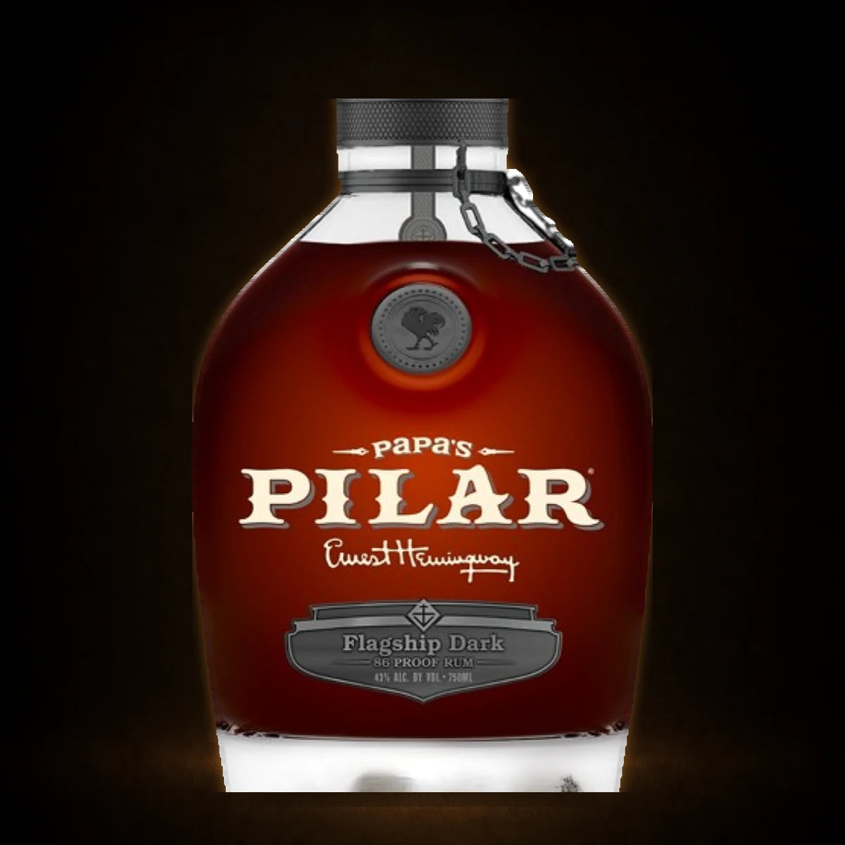 PAPAS PILAR DARK RUM 750 ML – bottle view 1